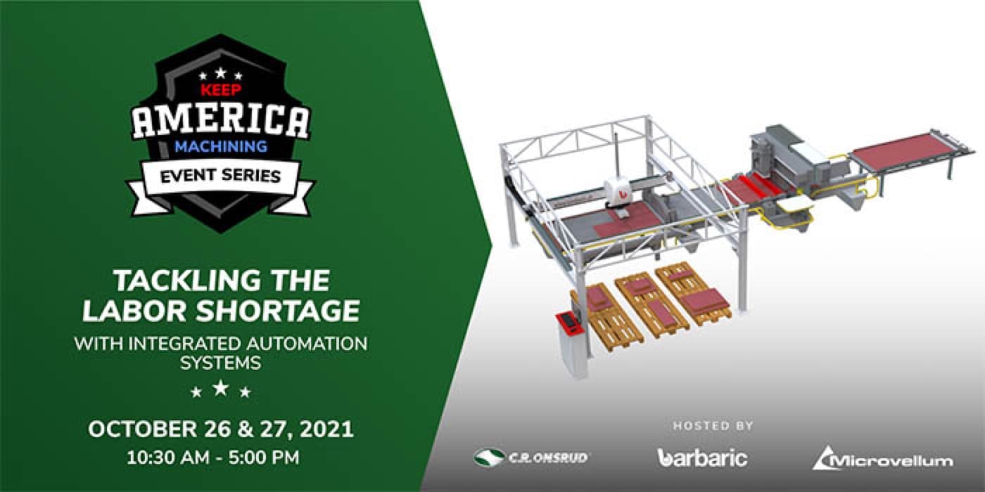 Tackling the Labor Shortage With Integrated Automation Systems (A Keep America Machining® Event) @ C.R Onsrud