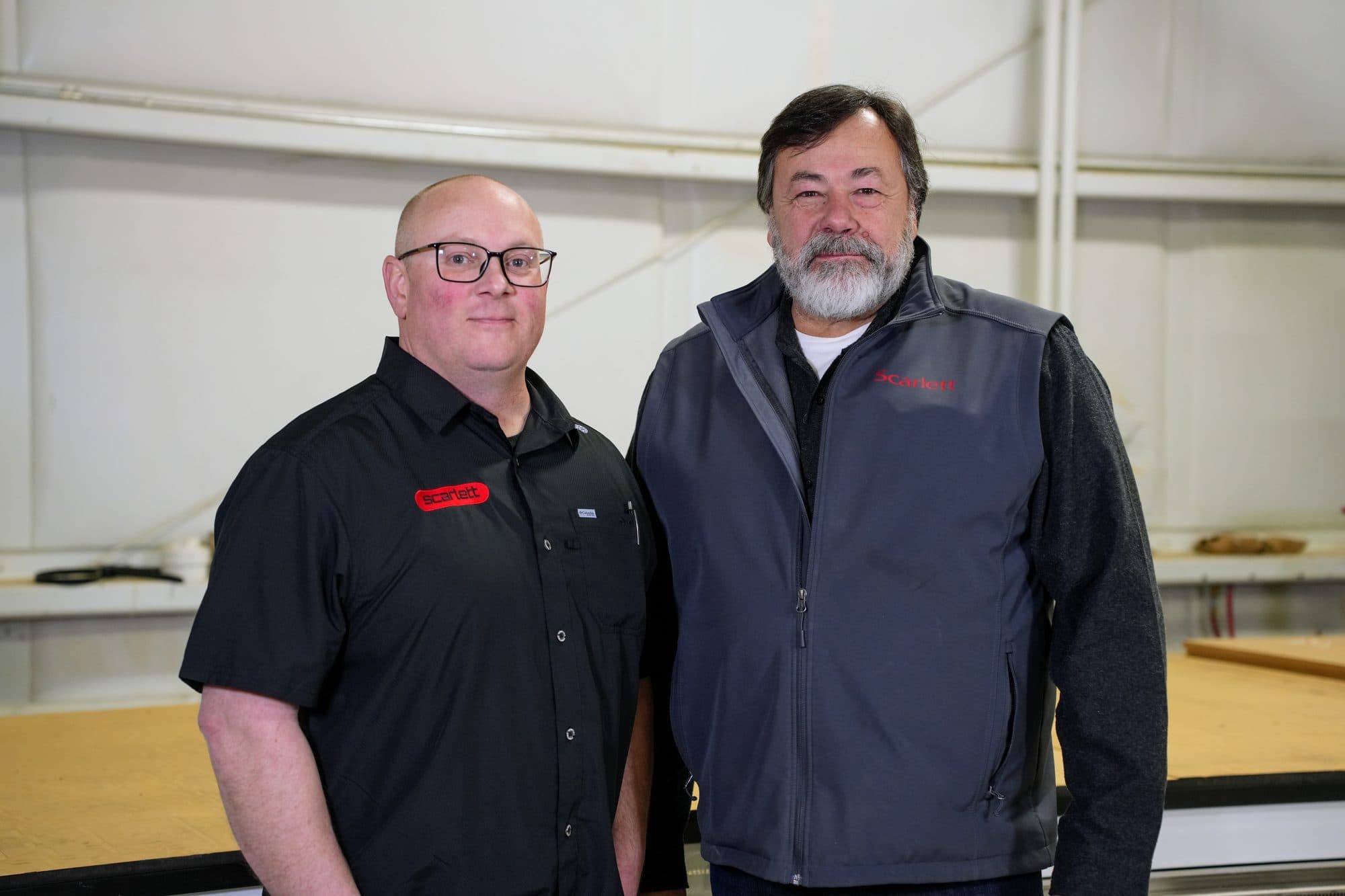 Members of the Scarlett tooling team in the shop